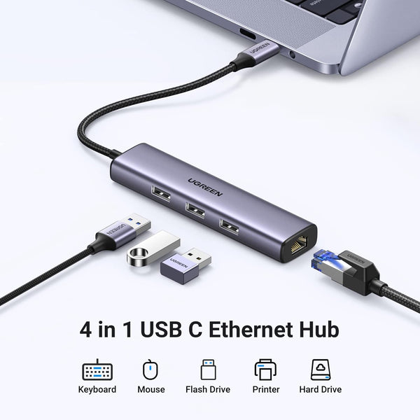 UGREEN CM475 USB-C to USB 3.0 Hub (3 Ports) + Gigabit Ethernet - UG-60600 - Kenya %count(title) +254720548999 UGREEN CM475 USB-C to USB 3.0 Hub (3 Ports) + Gigabit Ethernet - UG-60600 - Kenya - Image 2