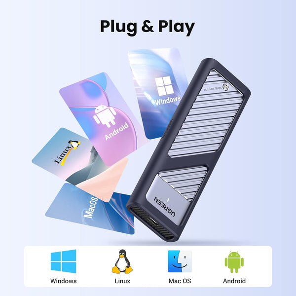 UGREEN CM559 NVMe M.2 3.1 Gen2 10gbps SSD box Enclosure(UG-15511)- Aluminum Case black with 2x 50cm cc and Cable Support Max 2TB 10015511 - Kenya %count(title) +254720548999 UGREEN CM559 NVMe M.2 3.1 Gen2 10gbps SSD box Enclosure(UG-15511)- Aluminum Case black with 2x 50cm cc and Cable Support Max 2TB 10015511 - Kenya - Image 2