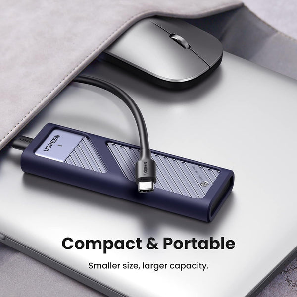 UGREEN CM559 NVMe M.2 3.1 Gen2 10gbps SSD box Enclosure(UG-15511)- Aluminum Case black with 2x 50cm cc and Cable Support Max 2TB 10015511 - Kenya %count(title) +254720548999 UGREEN CM559 NVMe M.2 3.1 Gen2 10gbps SSD box Enclosure(UG-15511)- Aluminum Case black with 2x 50cm cc and Cable Support Max 2TB 10015511 - Kenya - Image 3