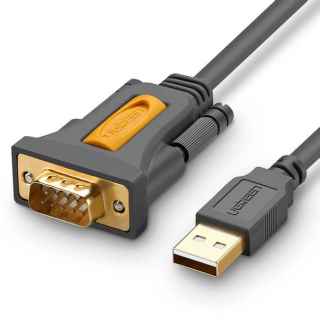 Ugreen USB-A 2.0 to DB9 RS-232 Female Adapter Cable 1.5 Meters (CR104) - Serial Cable DB9 Male 9 Pin with PL2303 Chipset RS-232 Converter Cable for Windows 10 8.1 8 7 XP Vista, Mac OS, Linux - Kenya