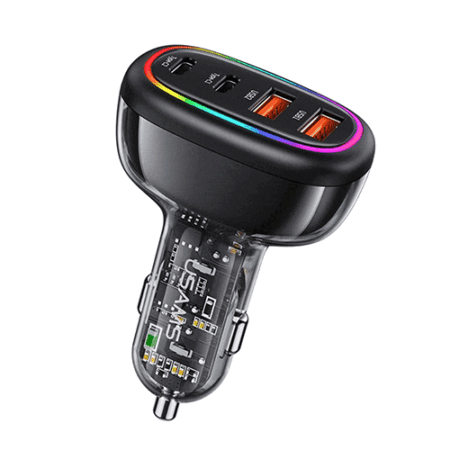 USAMS US-CC169 120W Transparent Fast Car Charger - Kenya