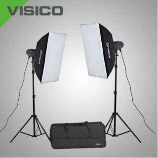 Visico Studio Flash VL 200 PLUS Softbox kit - liquid crystal output display, equipped with flash power control knob - Kenya