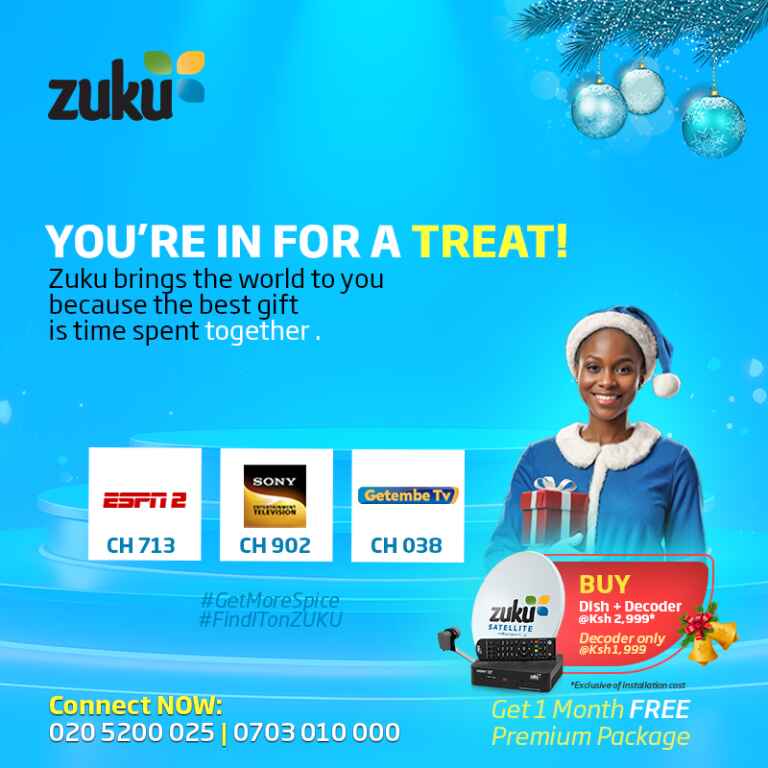 ZUKU Satellite TV Full Kit Kenya+ 1 Month Free Premium - Image 11