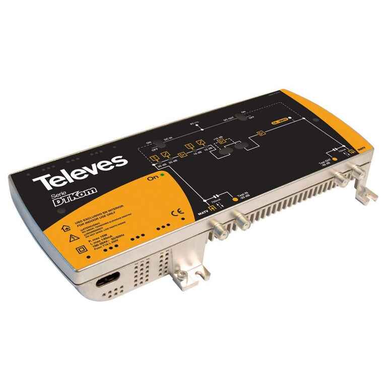 Amplifier unit DTKom 2FI + MATV 47/42dB 123/120 dB?V Televes