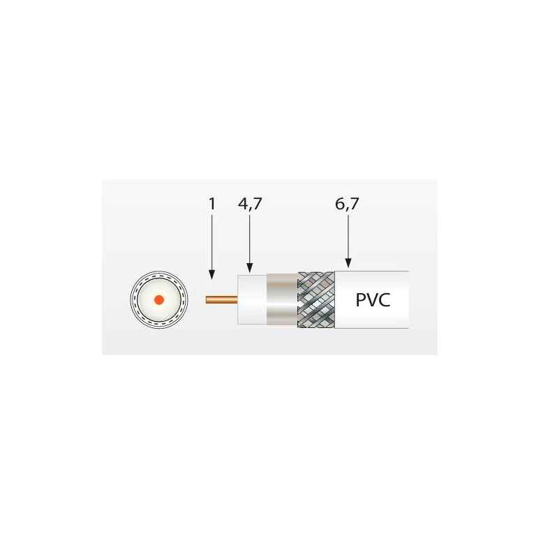 Coaxial Cable CXT1 Cu + Ac / Al PVC Class A BL.100m - Image 3