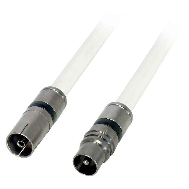 Extension coaxiale avec connecteurs IEC m?le - femelle Blanc...