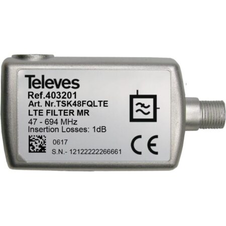 Filter LTE700/5G Medium Rejection Connector F 47...694MHz...