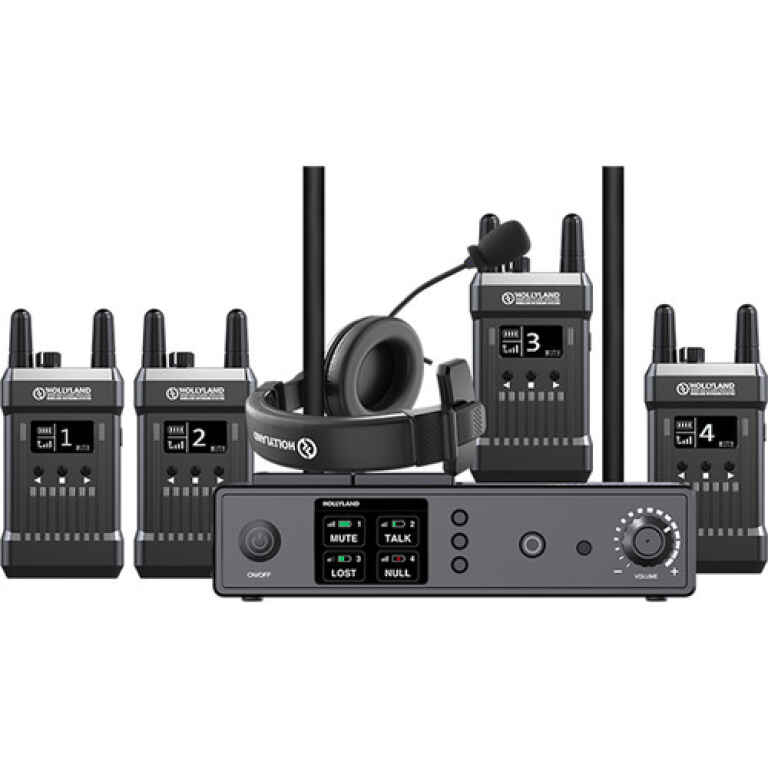 Hollyland Mars T1000 Full-Duplex Intercom System with Four Beltpack Transceivers - Kenya