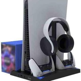 iPega 6 in 1 Vertical Stand Multifunctional Cooling Fan Charging Base For PS5 (PG-P5013) - Kenya