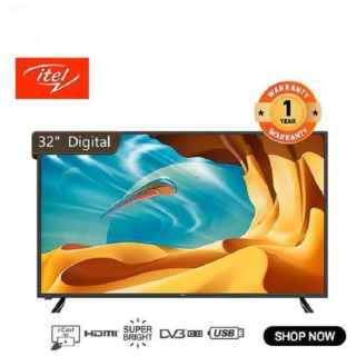 Itel S3250 32" Inch Frameless Digital TV - Inbuilt Decoder, HD TV - Kenya