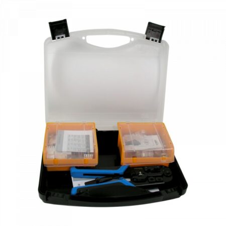 kit of data connectors rj45 utp cat 6 case 50 male connectors 15 female 10 flanges 1 televes crimper | +254720548999