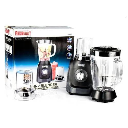 Redberry RB123 3-in-one Blender - 1.5L, With Grinder And Mincer - Kenya