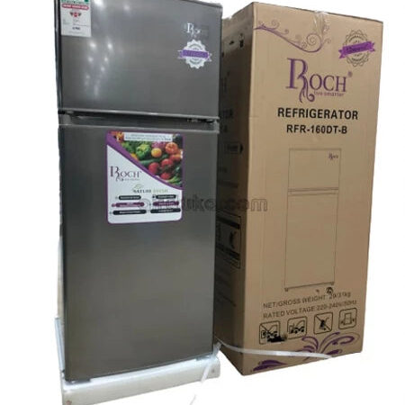 Roch RFR-160DT-B Double Door Fridge - 168Ltrs, Top Freezer, Energy Saving - Kenya