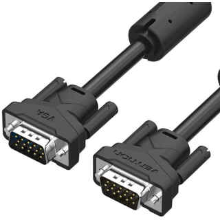 Vention Vga(3+6) Male To Male Cable With Ferrite Cores 3Meter Black - Kenya