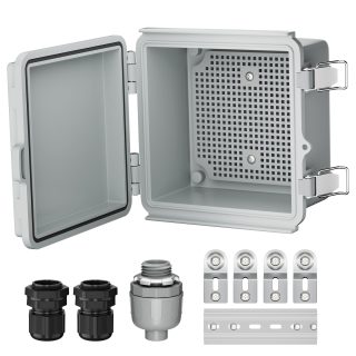 IP67 Waterproof Plastic Outdoor
  Electrical Junction Box - 5.9"x5.9"x3.5"
