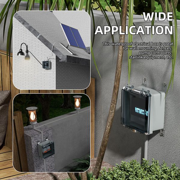 Transparent IP67 Plastic Electric Project
  Box Enclosure with Mounting Accessories - Image 10