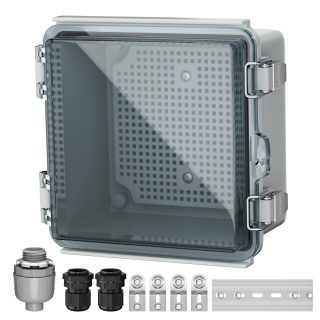 Transparent IP67 Plastic Electric Project
  Box Enclosure with Mounting Accessories