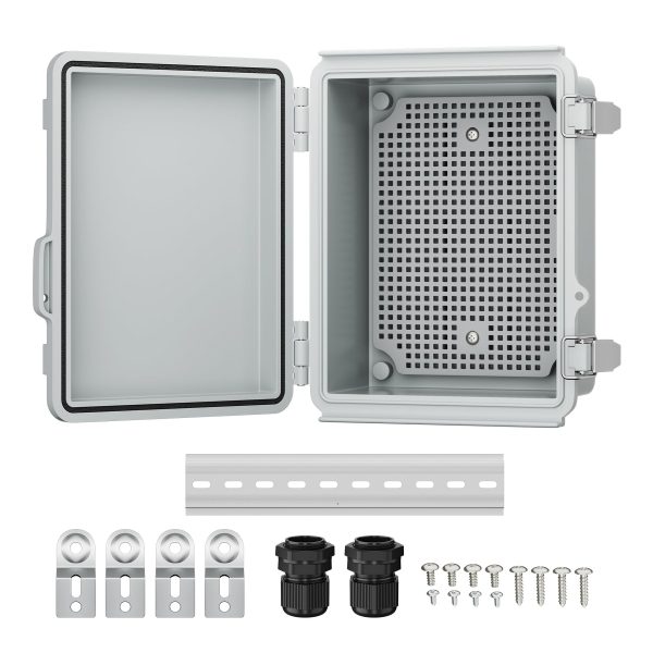 IP67 Weatherproof Plastic Outdoor
  Electrical Enclosure Box - 8.7"x6.7"x4.3"