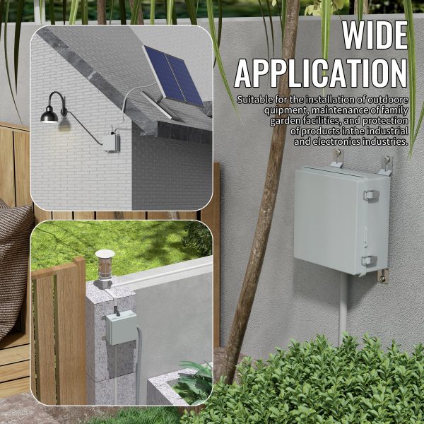 Weatherproof ABS Plastic Outdoor
  Electrical Junction Box - 13.2"x13.2"x5.2" - Image 10