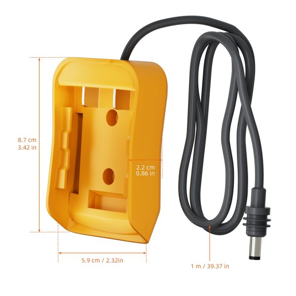 Starlink Mini DC Power Cable with Dewalt
  18V-20V Battery Adapter - 3.28FT/1M - Image 2