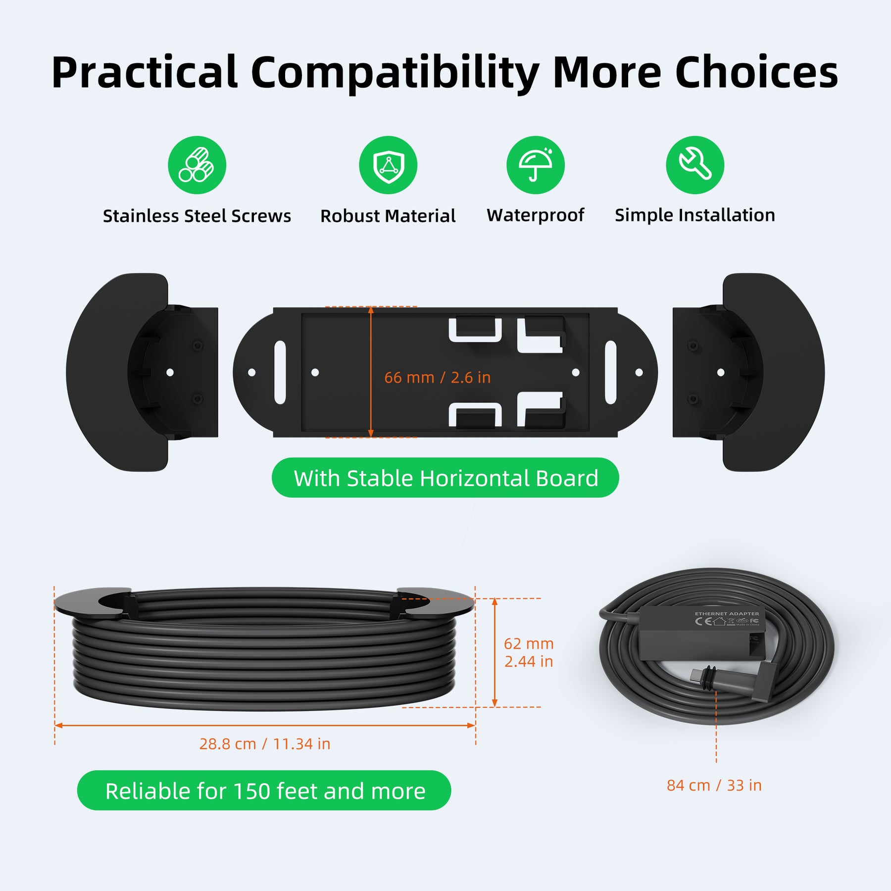 Starlink Standard Actuated Gen 2 Ethernet
  Adapter Kit with Cable Caddy Holder - Image 2