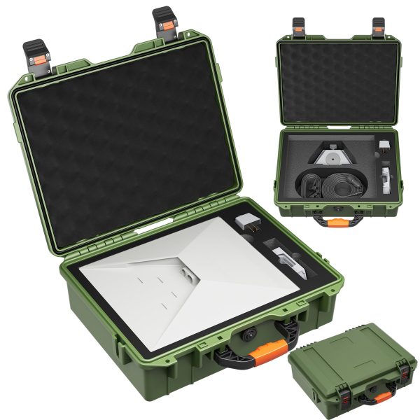 Starlink Mini Army Green Hard Protective
  Travel Case with Organized Storage