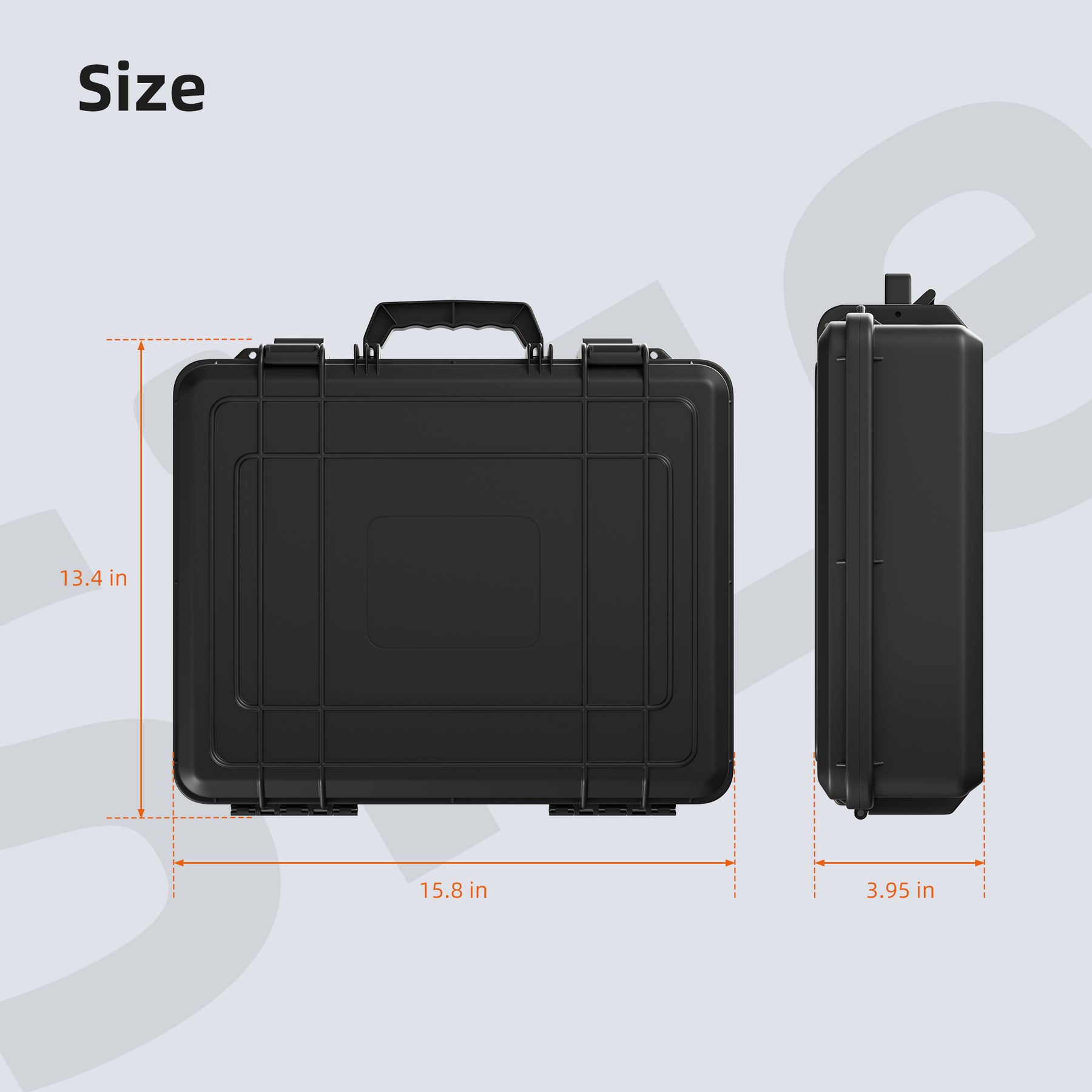 Black Hard Protective Travel Case for
  Starlink Mini Kit with Organized Storage - Image 2