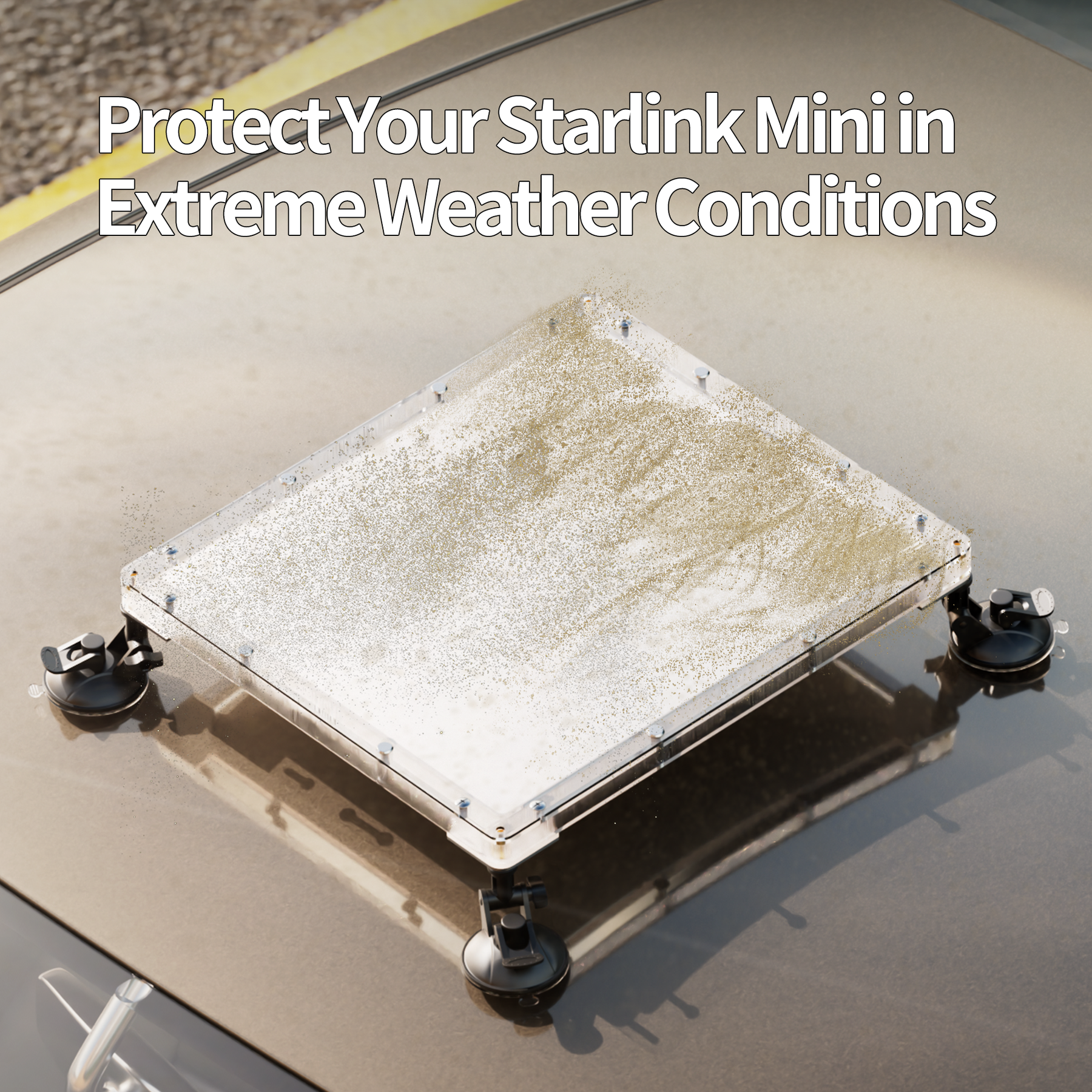 Starlink MINI Protective Cover with
  Suction Cup Mount for Car Window - Image 2