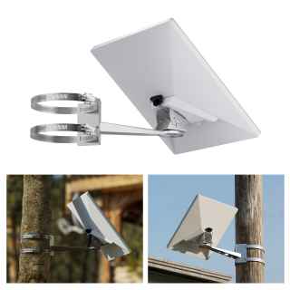 Starlink Mini Stainless Steel Pole and
  Beam Mount with 360° Adjustable Arm