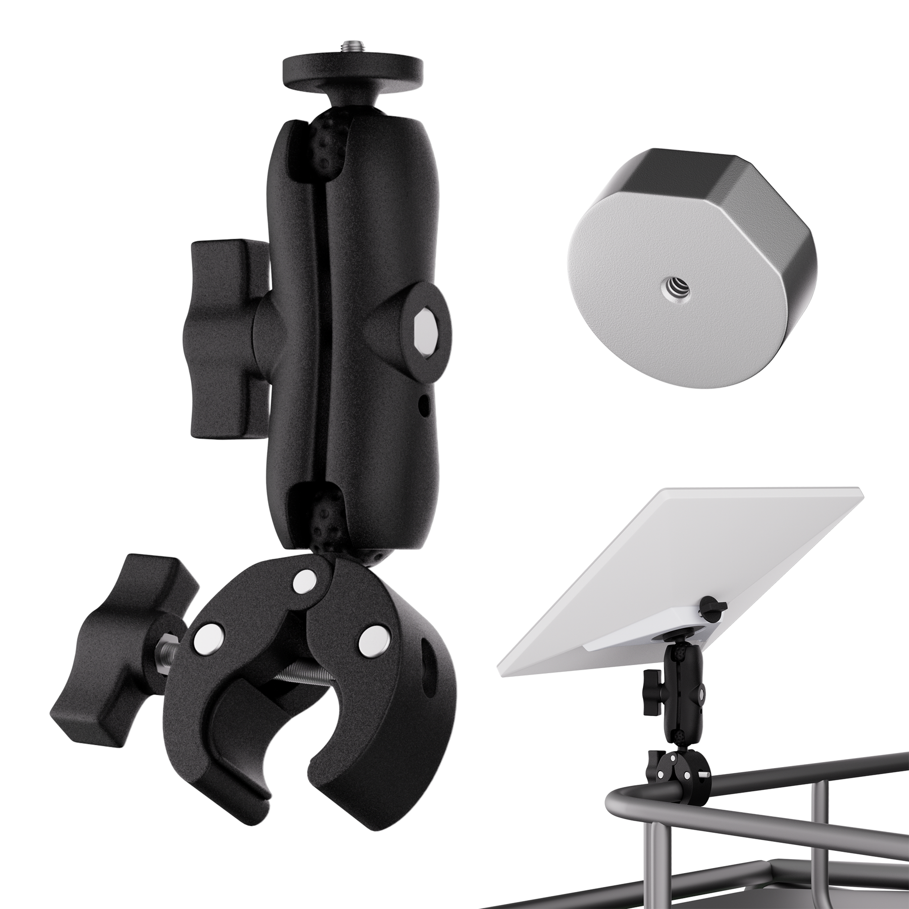 Starlink Mini Clamp with Double Ball Head
  Magic Arm and Tripod Adapter