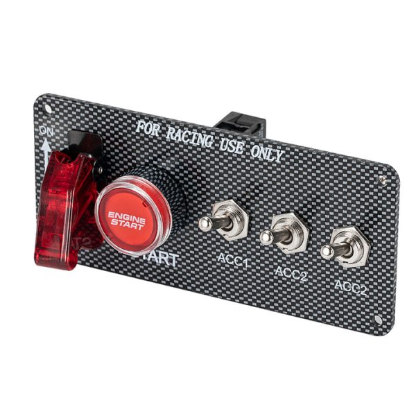 5 in 1 12V SPST ON OFF Race Car Ignition
  Starter Switch Panel Kit - Image 2