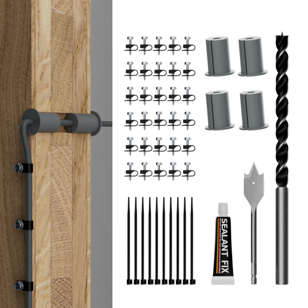 Starlink Cable Routing Kit for Gen 2/3
  & Mini | Complete Wall Pass-Through with Drill Bits, Grommets, Clips
  & Sealant
