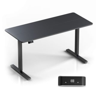 ONKRON Motorized Desk with Height
  Adjustment max 132lbs, Black WDT221E