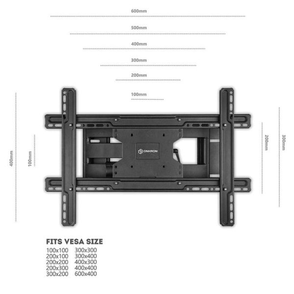 ONKRON M7L 40" - 75"Cantilever/
  Full Motion Mount ,Black - Image 2