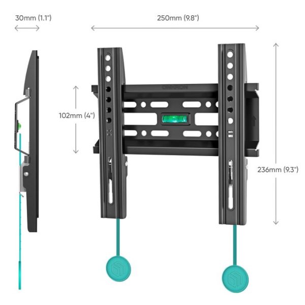 ONKRON FM1 17-43" FIXED WALL
  MOUNT-BLACK - Image 2