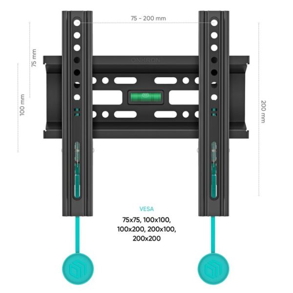 ONKRON FM1 17-43" FIXED WALL
  MOUNT-BLACK - Image 3