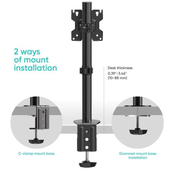 ONKRON D101E Desktop Monitor Arm
  13"-34"-Black - Image 4