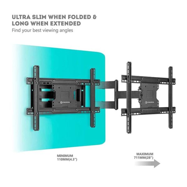 ONKRON M7L 40" - 75"Cantilever/
  Full Motion Mount ,Black - Image 5