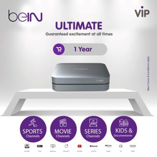 beIN TV 4K HDR Set Top Box /VIP -
  ULTIMATE 1 Year