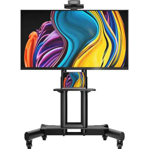Mobile TV stand for TVs and professional displays 40"-70", max 122 lbs, black TS1551 - Image 5