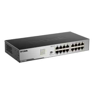 DGS-1016D - Unmanaged - Gigabit Ethernet (10/100/1000) - Full duplex - Rack mounting - 1U