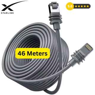 Starlink V3 150ft (46m) Waterproof Cable for Star link Gen 3 Replacement Extension Cable for Rectangular Satellite Internet