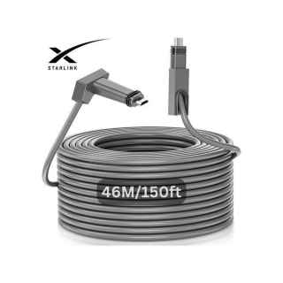 Starlink 150FT/46M Standard Actuated Cable Cat 5e for V2/ GEN 2 Connection, IP68 Waterproof Supports 1200M Protocol Replacement Cable Cord for Router (150FT/46M)