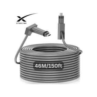 Starlink 150FT/46M Standard Actuated Cable Cat 5e for V2/ GEN 2 Connection, IP68 Waterproof Supports 1200M Protocol Replacement Cable Cord for Router (150FT/46M)