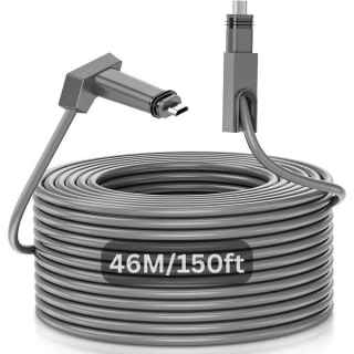Starlink 150FT/46M Standard Actuated Cable Cat 5e For V2/ GEN 2 Connection, IP68 Waterproof Supports 1200M Protocol Replacement Cable Cord For Router (150FT/46M)