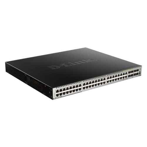 D-Link DGS-3630-52PC/SI network switch Managed L3 Gigabit Ethernet (10/100/1000) Power over Ethernet (PoE) Black, Grey