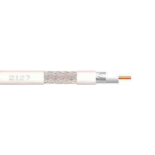 Coaxial cable CU-AC / AL PVC in white and 250m coil