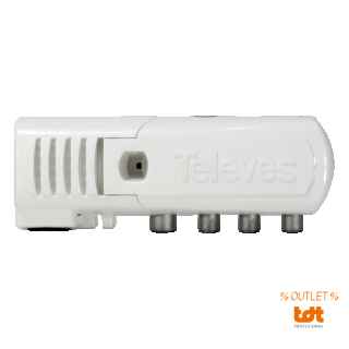 OUTLET Indoor Home Amplifier 3 UHF/VHF Outputs G20dB Televes CEI Connector
