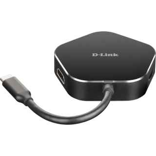 D-Link DUB-M420 notebook dock/port replicator Wired Thunderbolt 3 Black, Silver