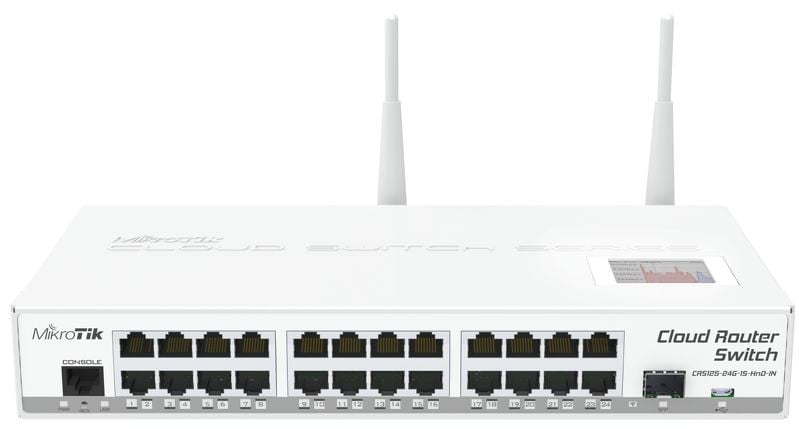 Mikrotik CRS125-24G-1S-2HND-IN - Wi-Fi 4 (802.11n) - Dual-band (2.4 GHz / 5 GHz) - Ethernet LAN (CRS125-24G-1S-2HND-IN) %count(title) +254720548999 Mikrotik CRS125-24G-1S-2HND-IN - Wi-Fi 4 (802.11n) - Dual-band (2.4 GHz / 5 GHz) - Ethernet LAN (CRS125-24G-1S-2HND-IN)